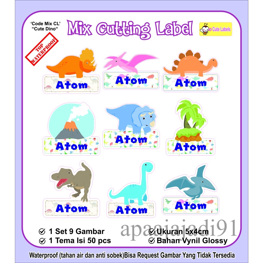 

Mix Cutting Label CUTE DINO