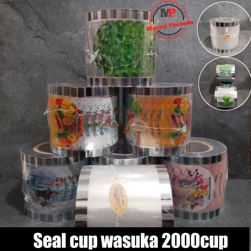 Isi 2.000Cup Seal Wasuka Kartun,Buah,Polos,Daunteh