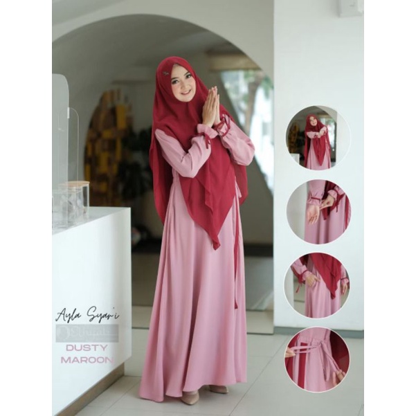 AYLA SYAR'I BY ELHIJAB / GAMIS SET SYAR'I / GAMIS ITY CREPE / KHIMAR CERUTY / GAMIS ELHIJAB