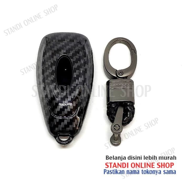 Cover Smartkey Sarung Kunci Ford Ecosport Focus Carbon Hitam