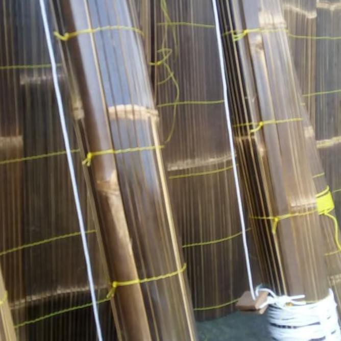 Tirai krey bambu kulit hitam krey outdor 1x2 murah berkualitas pernis - Hitam