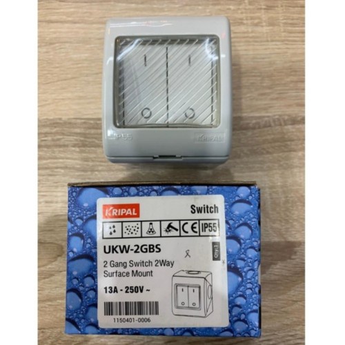 PERTUKANGAN PERLENGKAPAN LISTRIK SAKLAR SERI OUTDOOR WATERPROOF IP 55 SAKLAR DOUBLE ANTI AIR IP55