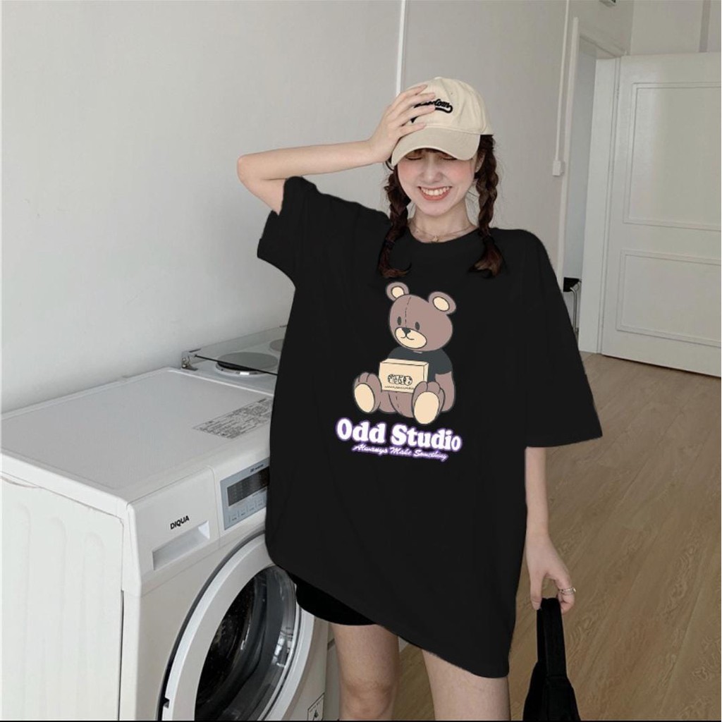 Kaos Brown Bear / Kaos Oversize Beruang / Atasan Oversize / Kaos Oversize Wanita / Kaos Wanita