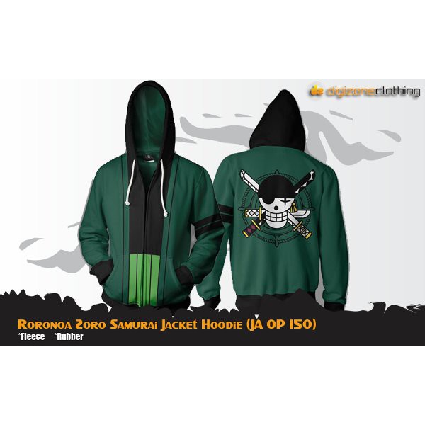 Jaket Anime Game Jaket Hoodie Roronoa Zoro Samurai JA OP 150
