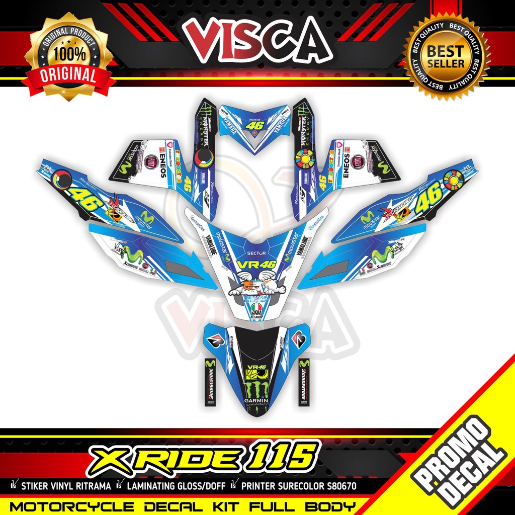 Decal X Ride 115 Full Body Stiker X Ride 115 Full Body Striping X Ride 115 Full Body Decal Hologram 
