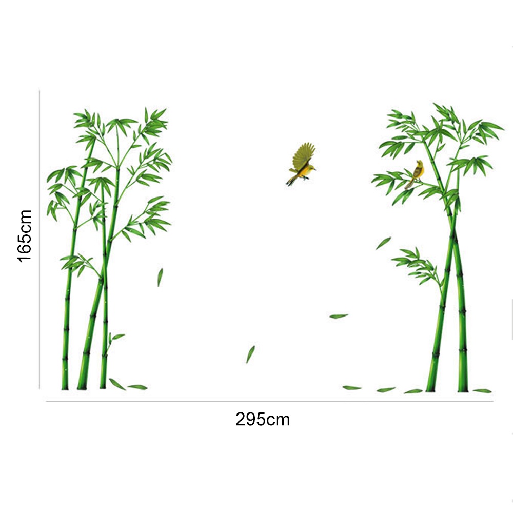 Diy Stiker Dinding Bahan Mudah Dilepas Gambar Pohon Bambu Warna Hijau Untuk Dekorasi Rumah