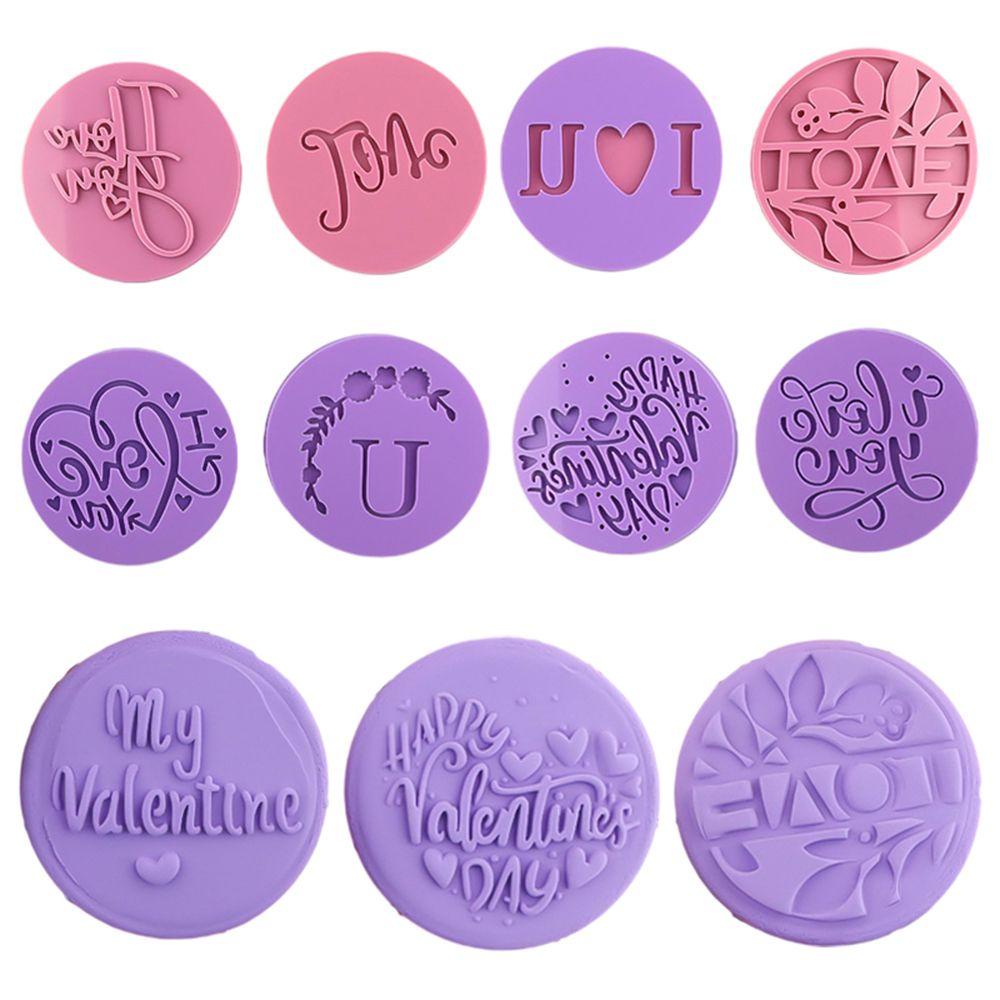 Cetakan Biskuit Nanas Pesta Pernikahan Ulang Tahun Fondant Stamp Love Acrylic Cookie Emboss Molds