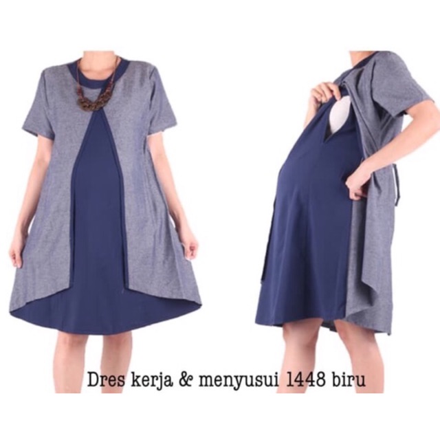 Baju hamil Dress hamil menyusui murah 1448 baju hamil