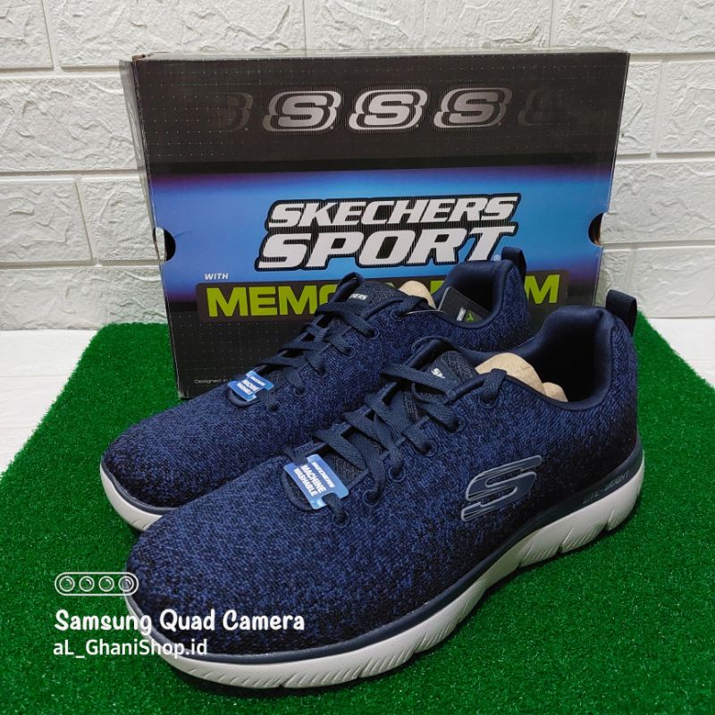 Sepatu Running Pria SKECHERS SUMMIT WARRICK 232295 NVY Men Original