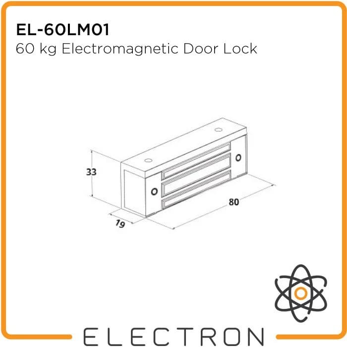 Mini Magnetic Electric Door Lock Pintu Access Control 60 kg EL-60LM01 Akses