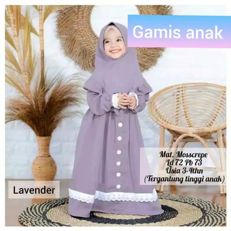 Baju Gamis Gmis Anak Anak Ank Perempuan Cewek Umur Usia 1 2 3 4 5 Tahun Putih Terbaru Murah 2022 Kek