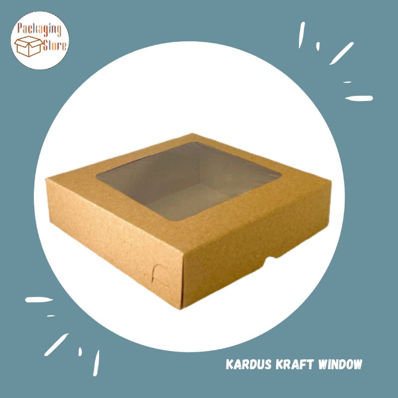 

[Min 3Pcs] KARDUS KRAFT WINDOW 20cm / KARDUS LAMINASI WINDOW 20cm