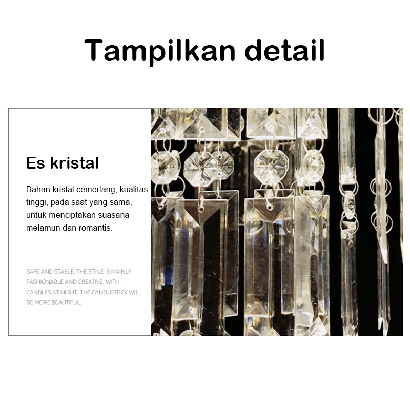 Lampu Gantung Kristal Rumbai 1 Set Isi 10 Lampu Gantung Dekorasi Wedding Event LED Lampu/Home Decor/hias Dekorasi