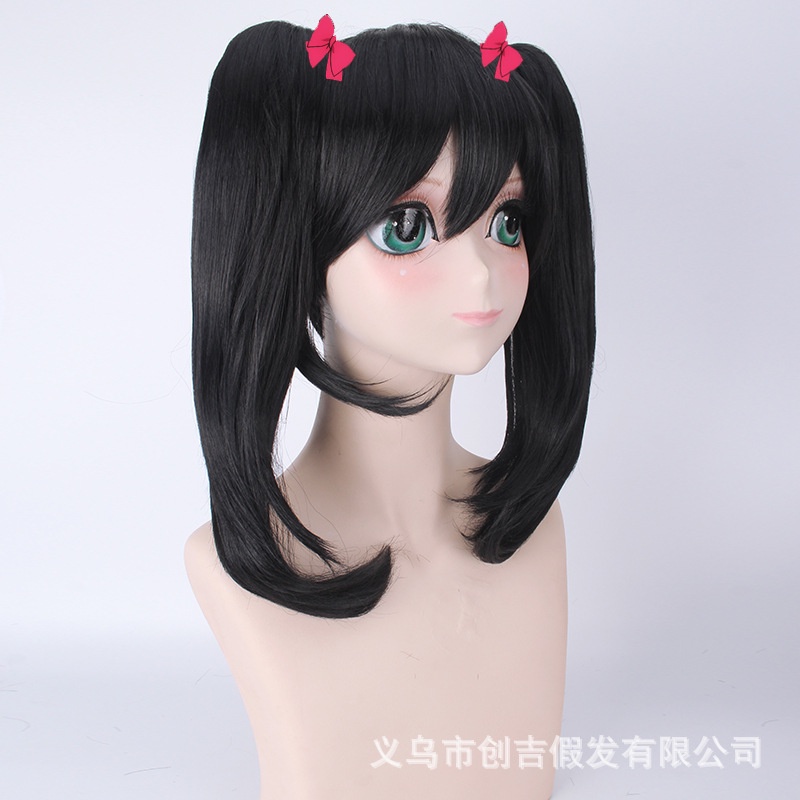 LOL-153 wig rambut palsu daily lolita cosplay love live nico yazawa twintail hitam