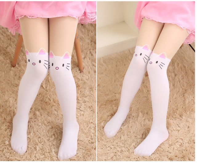 KAOS KAKI ANAK LEGGING ANAK MURAH SEPATU ANAK BAJU  IMPORT GS3011 RED KITTY TATTOO STOCKING