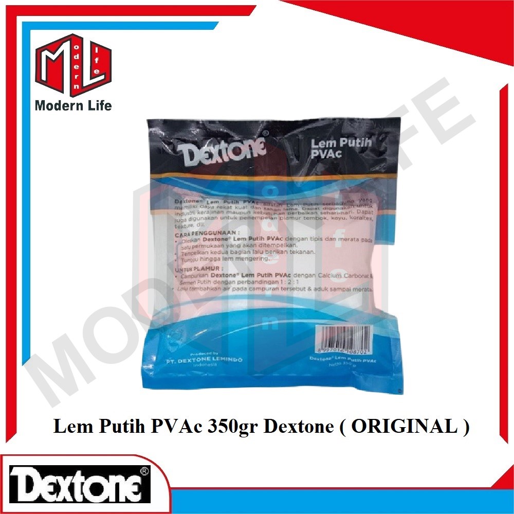 Dextone Lem Putih PVAc 350gr Plamir Kayu Tembok Kertas Fox ORIGINAL