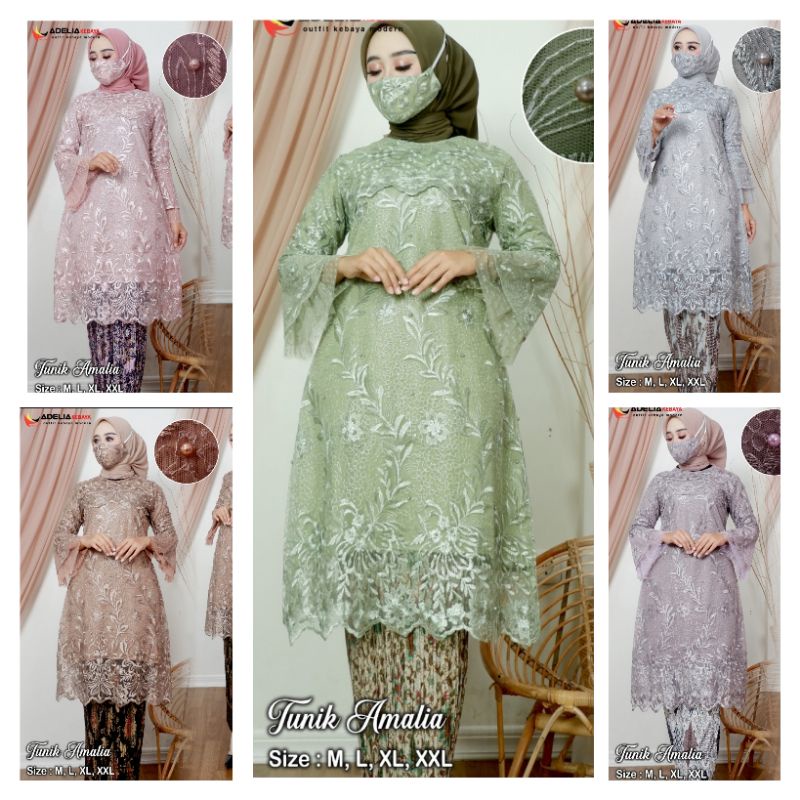 Jual Kebaya Modern Tunik Amelia Adelia Kebaya Brokat Kebaya Tunik Kebaya Muslim Kebaya