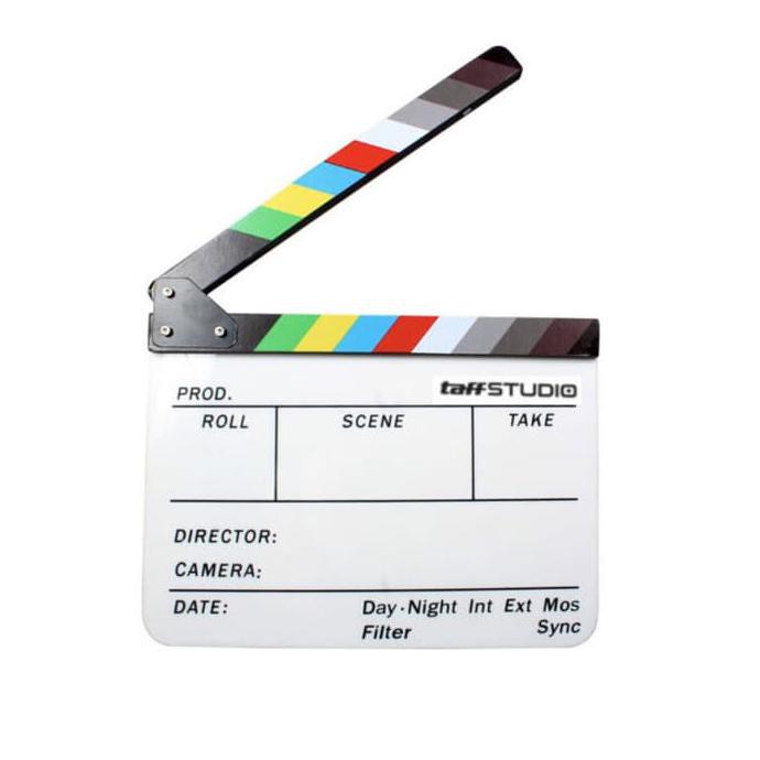 

Profesional Clapper Board Colorful Acrylic - White