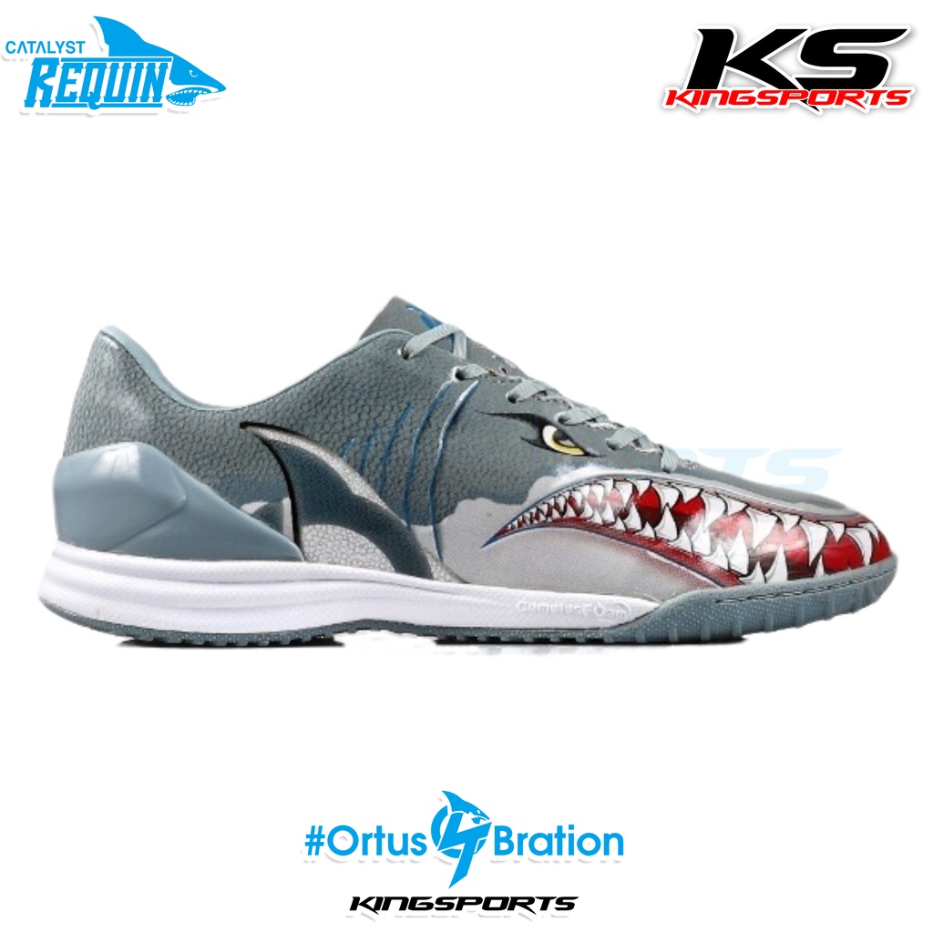 Sepatu Futsal Ortuseight CATALYST REQUIN IN SE - Steel Blue/Ortred
