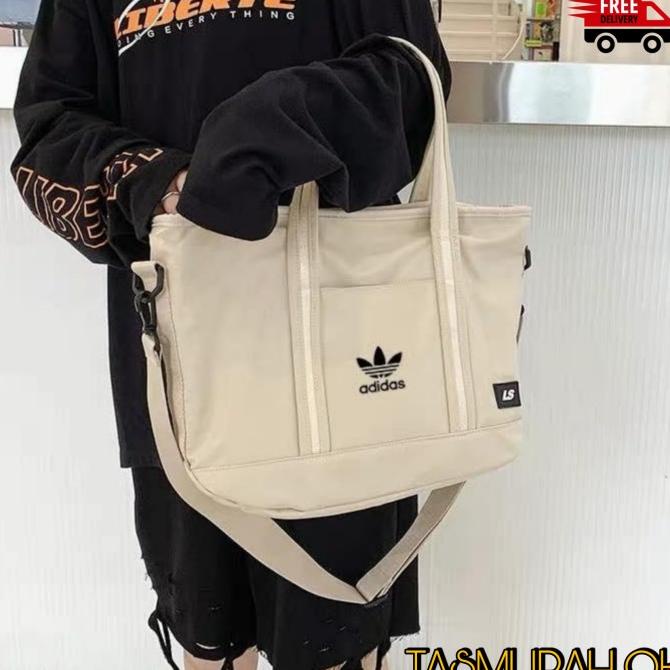 TAS SELEMPANG ADIDAS TOTE BAG PRIA WANITA KANVAS OLAHRAGA BAJU IMPORT BAGUS