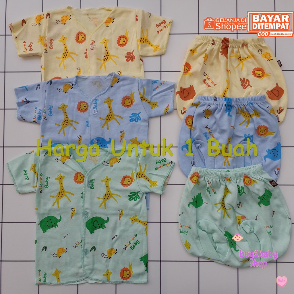 Setelan piyama pendek celana POP Tara Baby 0-3 Bulan 1 PCS