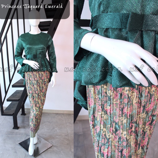 Blouse Princess Jaquard Hijaubotol/ atasan wanita/ batik/ baju kondangan/ atasan wanita mewah/ baju 