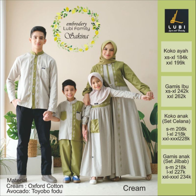 LUBI SARIMBIT SAKINA | COUPLE KELUARGA | GAMIS COUPLE | GAMIS TERBARU