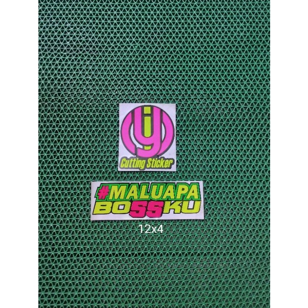

sticker cutting maluapa bossku 12 x 4