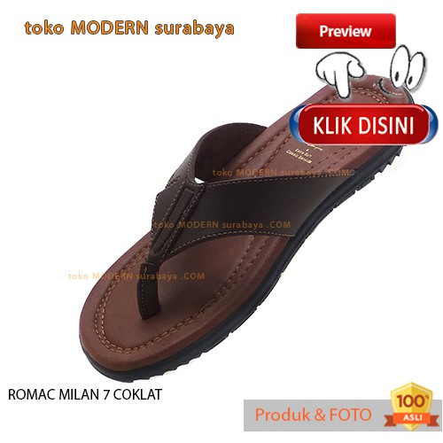 ROMAC MILAN 7 COKLAT sandal pria sandal casual jepit flat flip flop