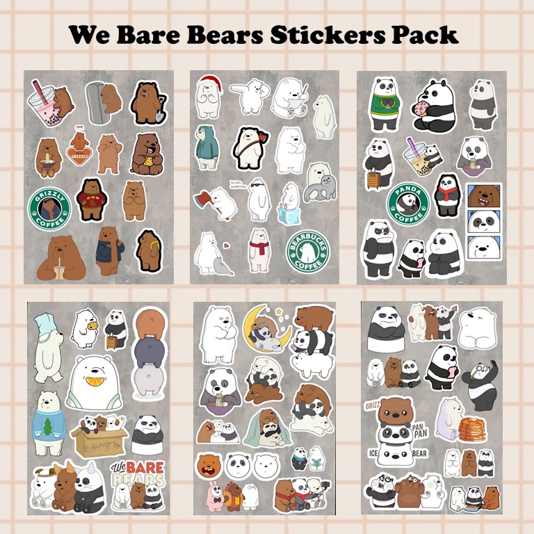 

we bare bears stickers pack stiker we bare bears