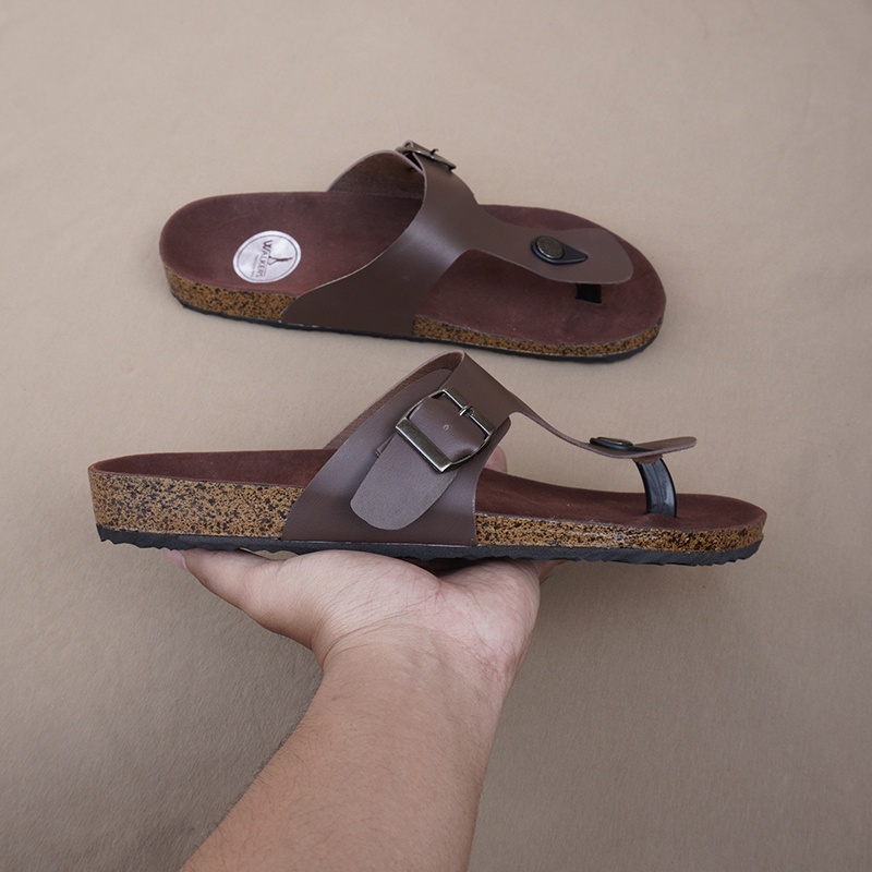 (COD) Sandal pria murah gesper 1,2,3 untuk traveling dan outdoor warna trendy