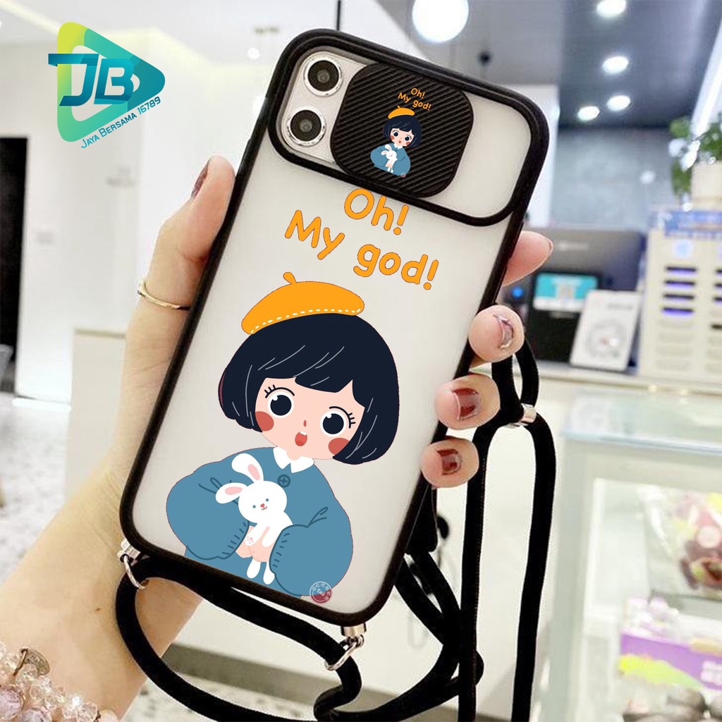 SOFTCASE SLINGCASE SLIDE PELINDUNG KAMERA GIRLS SAMSUNG OPPO VIVO REALME IPHONE XIAOMI ALL TYPE JB5162