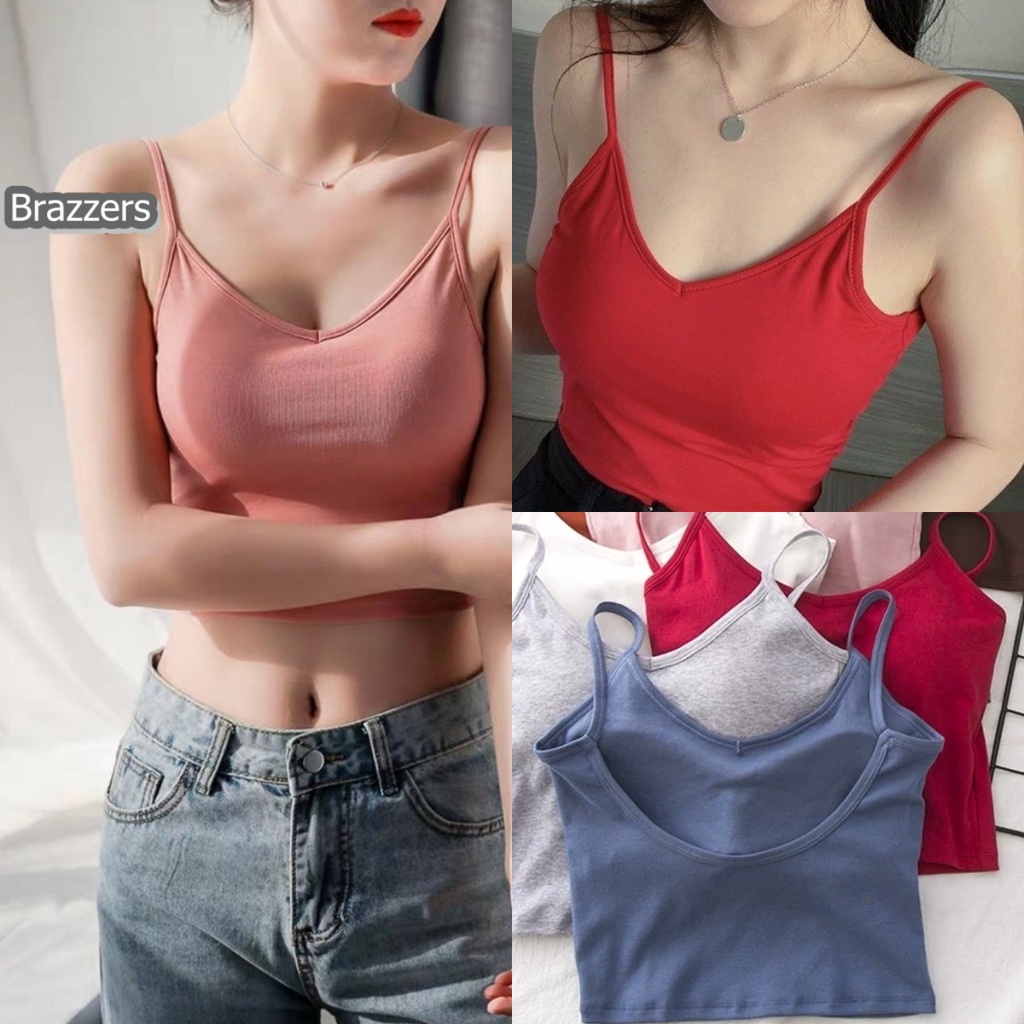 Tank top Tanktop Crop top Bh Push Up Bra Busa Tebal Cocok Pakai Dalaman Untuk Jas Blazer Blezer Oute