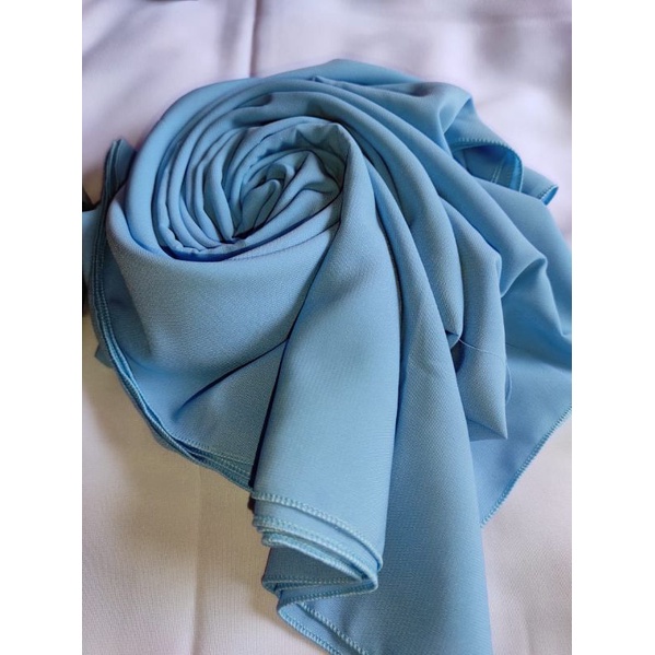 BERGO JUMBO NON PED ANTEM XL / JILBAB HIJAB SYARI JUMBO WOLFIS-Biru muda