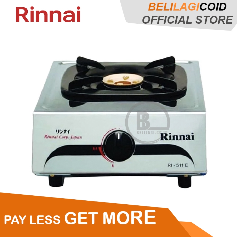 Rinnai Kompor Gas 1 Tungku RI 511 E / Kompor Rinnai 1 Tungku RI-511E / Kompor Gas Rinnai ORIGINAL RI