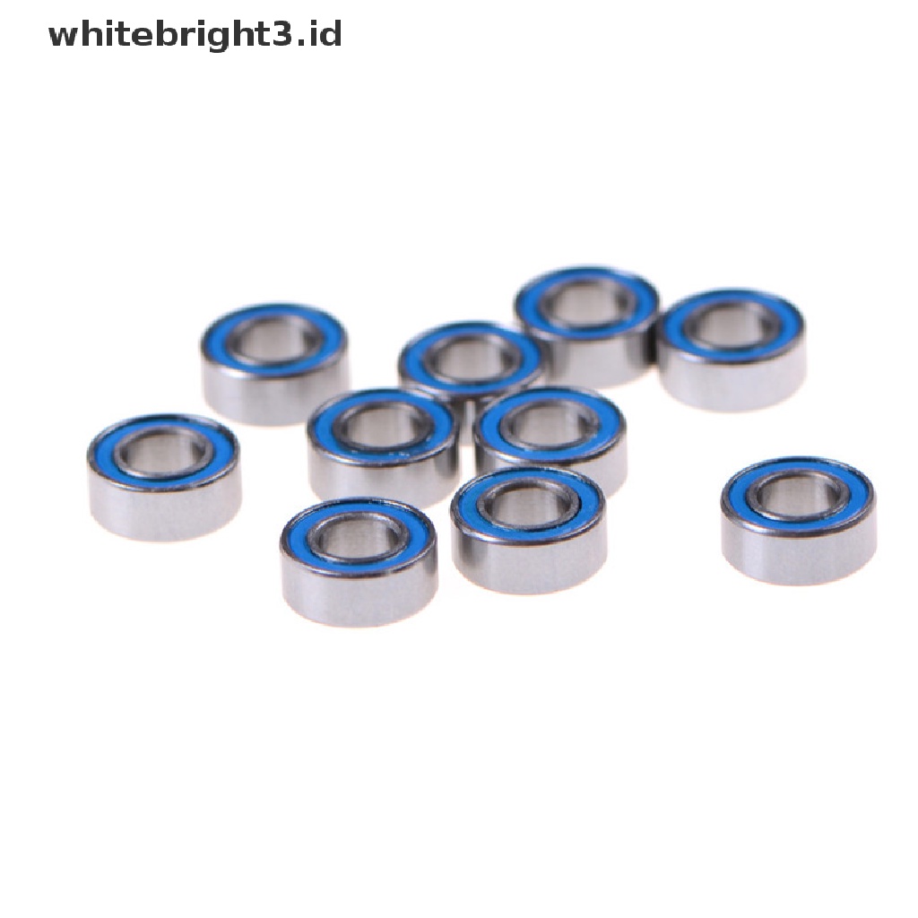 (whitebright3.id) 10pcs MR105-2RS Bearing Miniatur Bahan Karet Ukuran 5x10 x 4mm