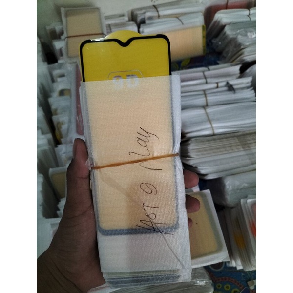 tempered glass full lapis hitam type HP infinix hot 9 play