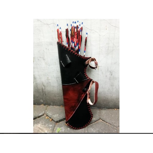 quiver tas anak panah sarung anak panah bahan asli kulit sapi model etnik klasik