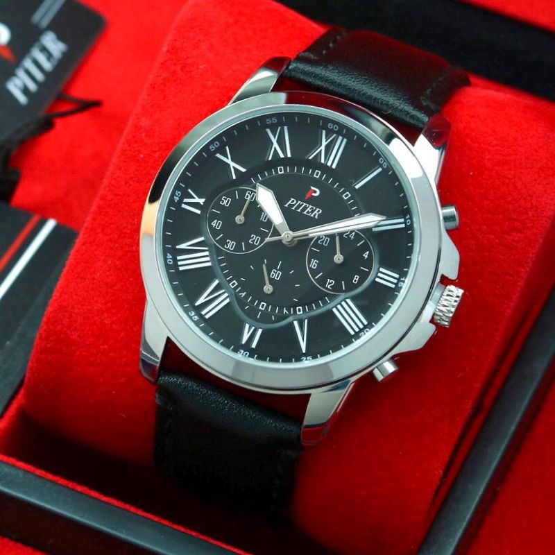 TERLARIS Jam Tangan Fashion Pria Piter Original 2253 Free Box & Baterai Cadangan ( BISA COD)