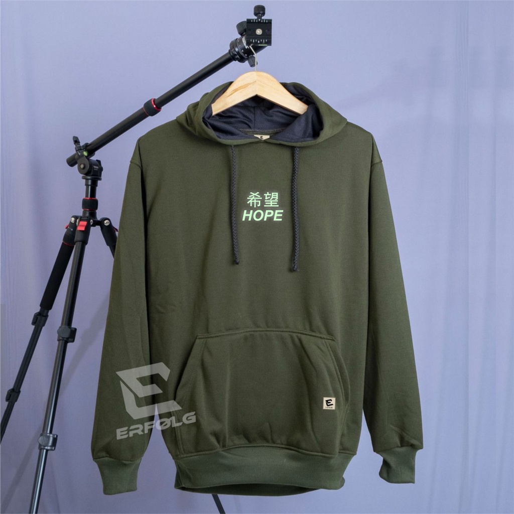 Erfolg Clothing Suiter Pria Wanita Hoodie Glow In The Dark Terbaru Keren Gaya Korean Style Basic Sablon Hope Distro Sweater Oversize Cowok Cewek Original Brand Lokal Bandung Sweter Hodi Warna Abu Paralon Bahan Katun Fleece Tebal Premium