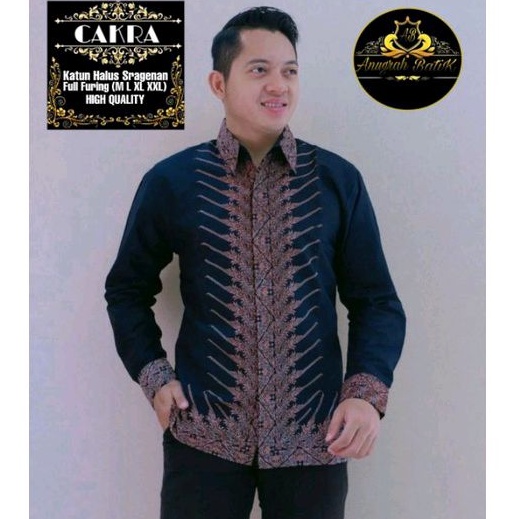 CAKRA batik pria modern lengan panjang full furing