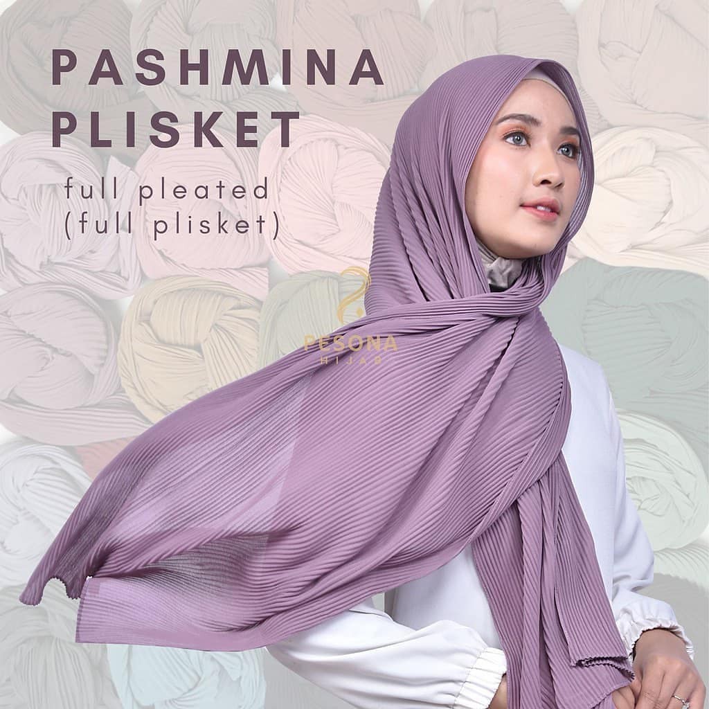 Jilbab pashmina plisket full ceruty babydoll full lidi 180 x 75