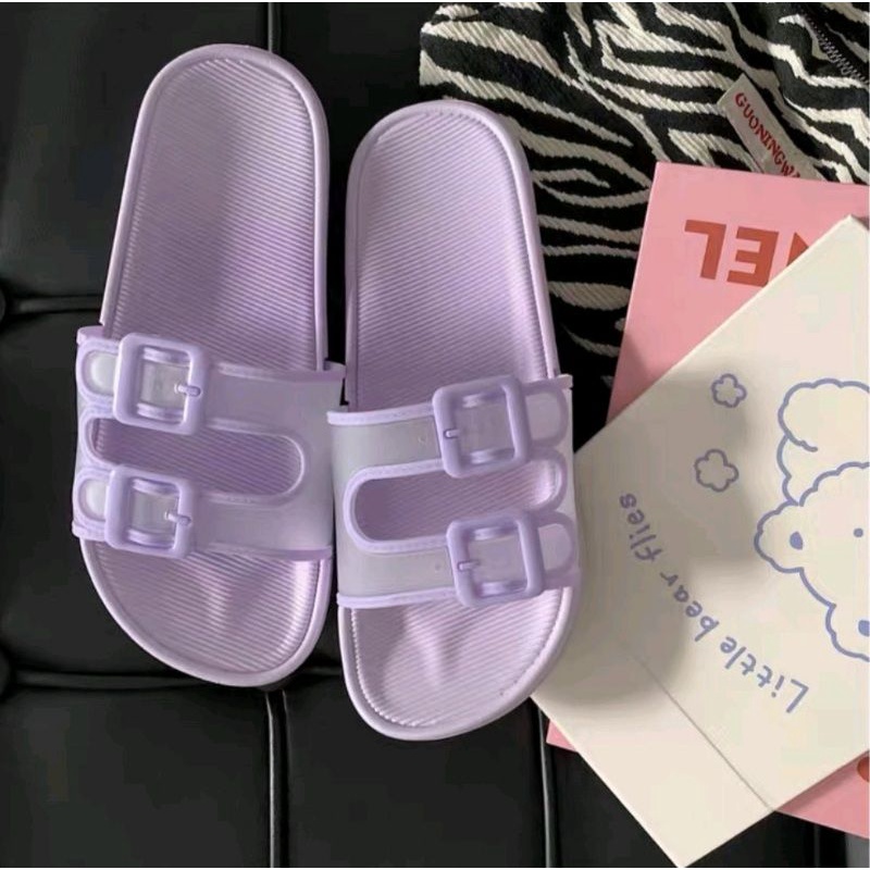 NEW SANDAL KARET JELLY EMPUK BALANCE - HYS V202-S3 1688-Ungu