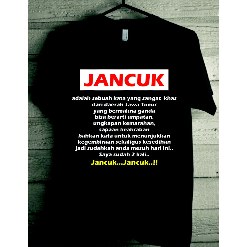Kaos T Shirt Oblong Distro Boso Jawa Timur Jancuk Series 1