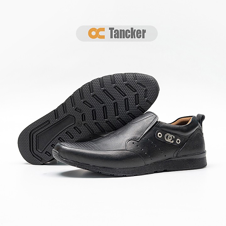 SEPATU SNEAKERS KULIT ASLI MODEL SLIP-ON TANCKER