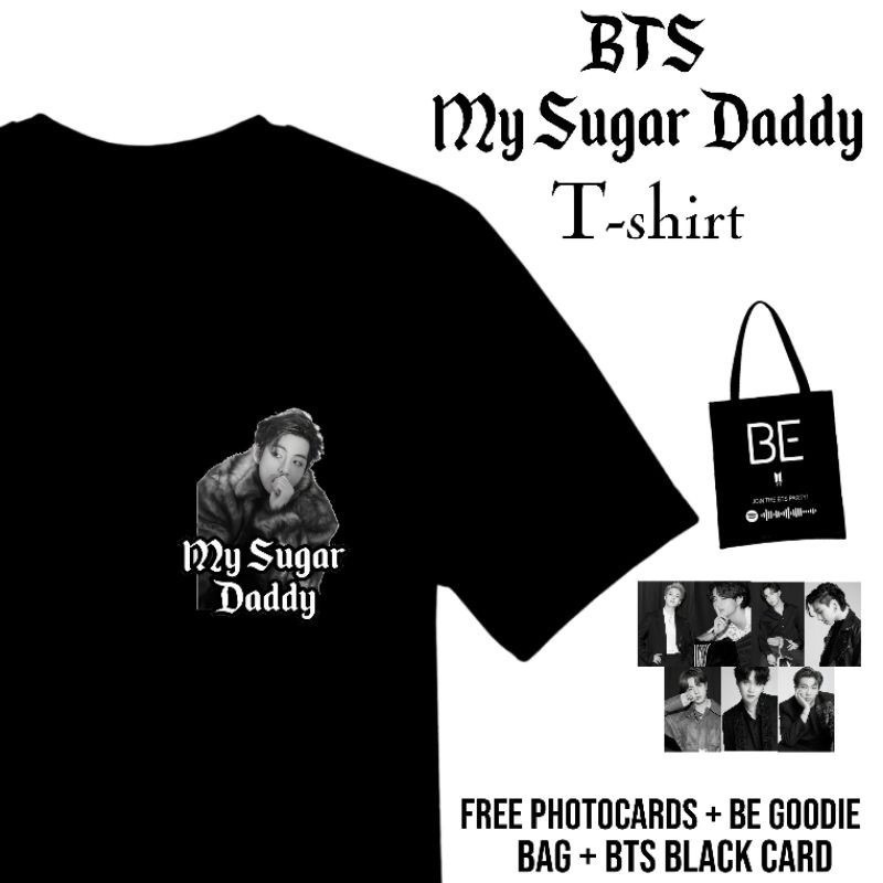KAOS BTS FANKIT MY SUGAR DADDY BANGTAN ARMY GIFT BOX RM JIN JHOPE SUGA JIMIN TAEHYUNG V JK JUNGKOOK