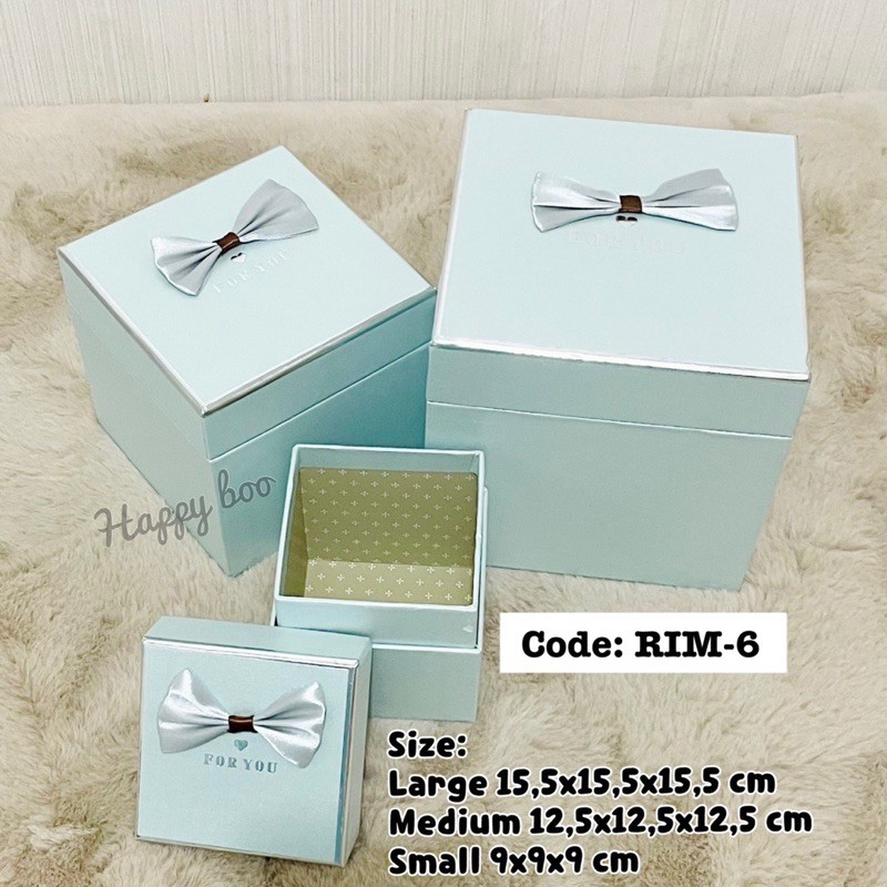 kotak kado gift box kado kotak hampers rim6 set 3 susun / satuan large mdedium small sedang besar