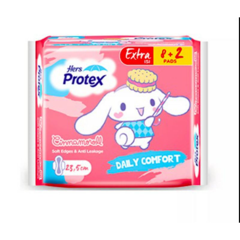 protex daily comfort day bag 8 + 2 / pembalut protex lucu