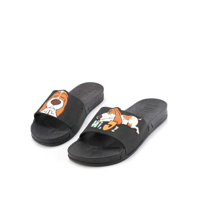 SANDAL SLIDE WANITA HUSH PUPPIES ORIGINAL CASUAL BRANDED BLACK HW38