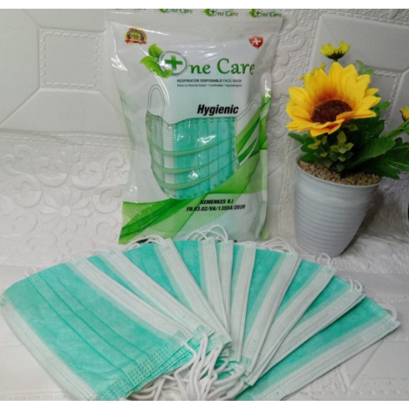 masker one care hijau kantong